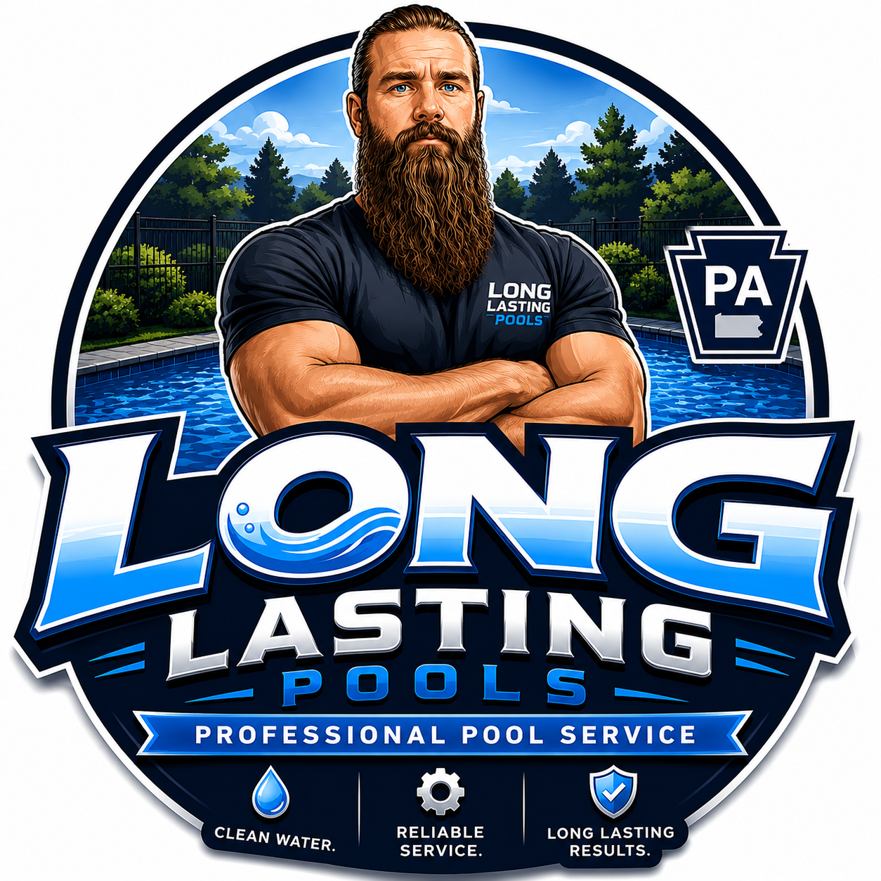 Long Lasting Pools Logo